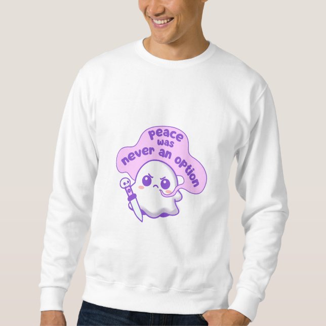 I Choose Violence Ghost Funny Skull Sweatshirt (Front)