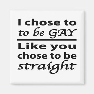 I Chose To Be Gay Like You Chose To Be Straight Magnet