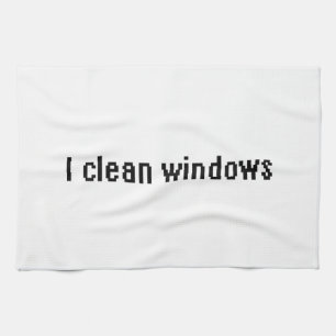 I clean windows kitchen towel