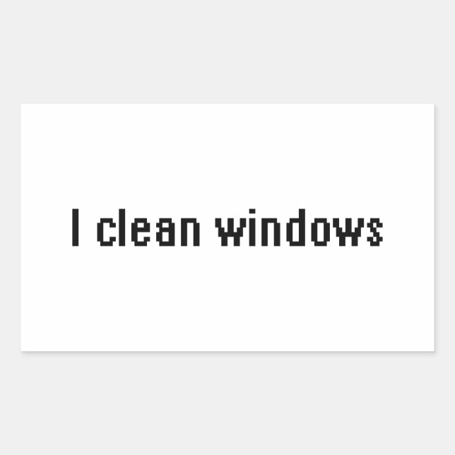 I clean windows sticker (Front)