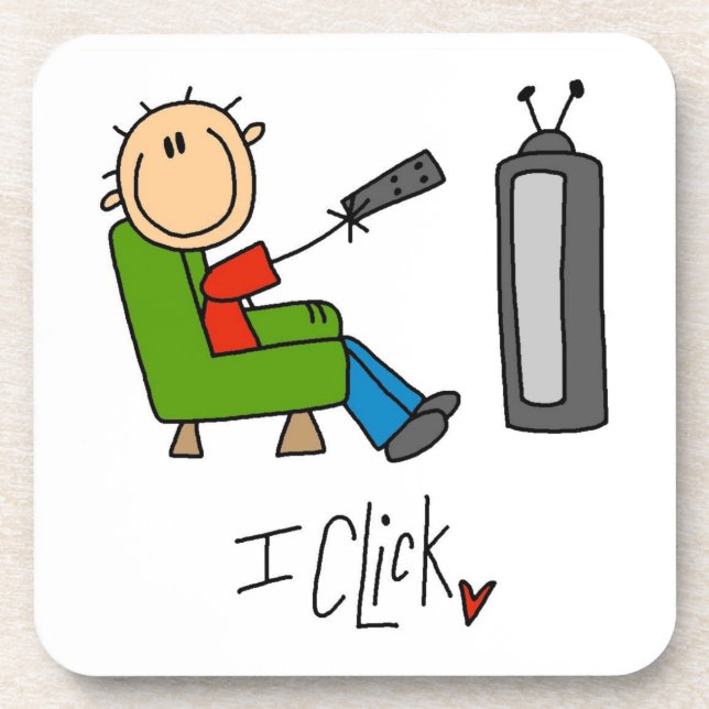 I Click TV Addict Coaster (Front)