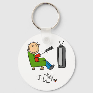 I Click TV Addict Keychain