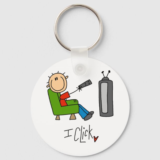 I Click TV Addict Keychain (Front)