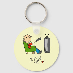 I Click TV Addict Keychain