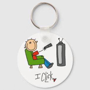 I Click TV Addict T-shirts and Gifts Keychain