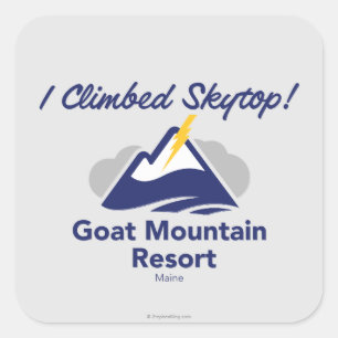 I Climbed Skytop! Square Sticker