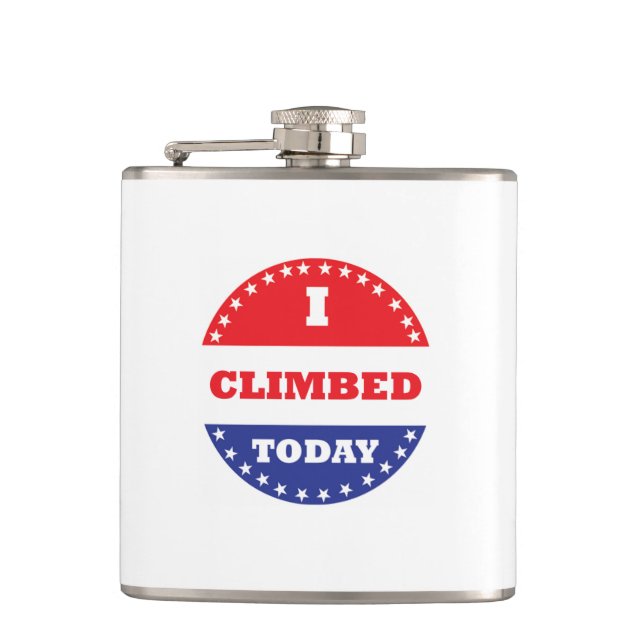 I Climbed Today Hip Flask (Front)