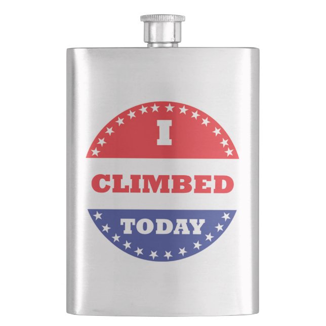I Climbed Today Hip Flask (Front)