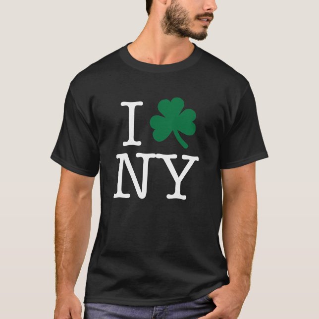 I CLOVER NY white type - Customized T-Shirt (Front)
