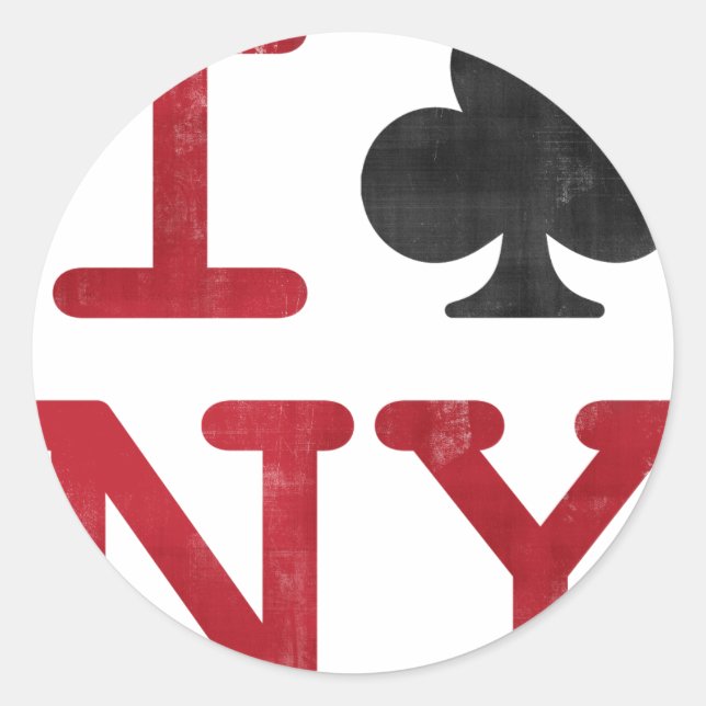 I Club NY Classic Round Sticker (Front)
