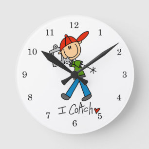 I Coach Round Clock