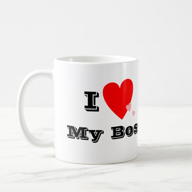 I coeur (amour) ma tasse de patron (Gauche)