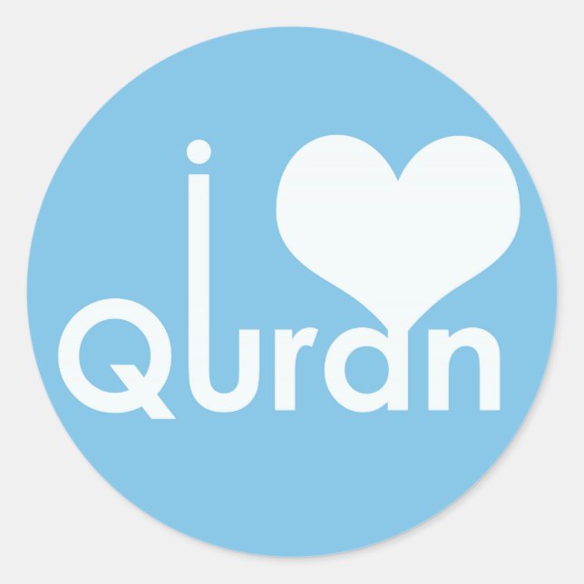 I coeur (amour) Sticker du Coran (Devant)