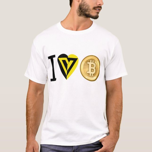 I COEUR BITCOIN - T-SHIRT DE VOLUNTARYIST POUR (Devant)