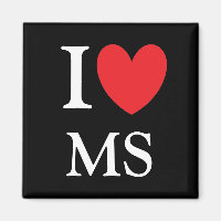 I Coeur Mississippi Magnet
