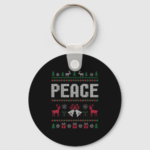 I Come In Peace Christmas Xmas Reindeer Holiday Co Keychain