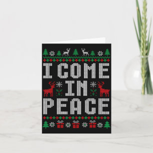I Come In Peace Couple Matching Ugly Christmas Swe Card