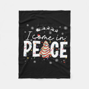I Come In Peace Couple Matching Ugly Christmas Swe Fleece Blanket