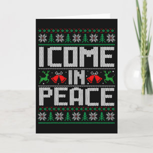I Come In Peace - I'm Peace Couple Matching Ugly C Card