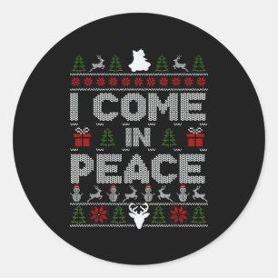 I Come In Peace - I'm Peace Couple Matching Ugly C Classic Round Sticker