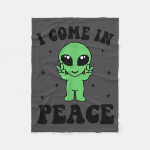 I Come In Peace I'm Peace Family Valentine Funny C Fleece Blanket