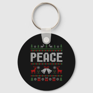 I Come In Peace I'm Peace Matching Couple Christma Keychain