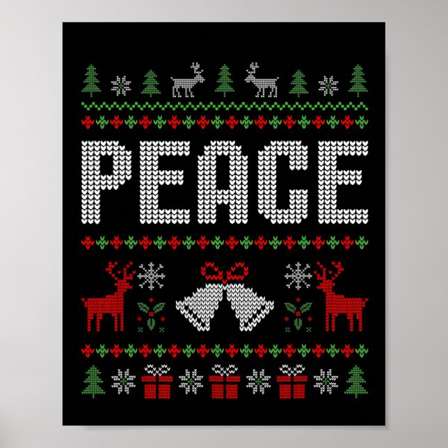 I Come In Peace I'm Peace Matching Couple Christma Poster (Front)