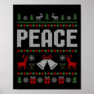 I Come In Peace I'm Peace Matching Couple Christma Poster