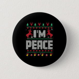 I Come In Peace - I'm Peace Xmas Matching Couples 2 Inch Round Button