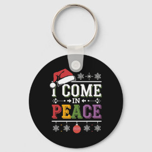 I Come In Peace - I'm Peace Xmas Matching Couples Keychain