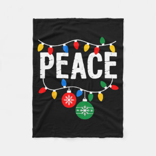 I Come In Peace Matching Family Christmas Couple  Fleece Blanket