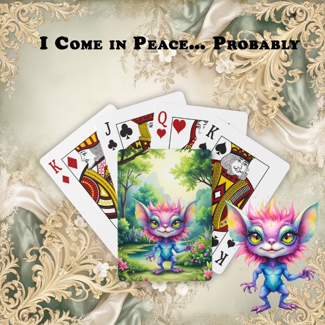 I Come in Peace… Probably.  Playing Cards (Creator Uploaded)