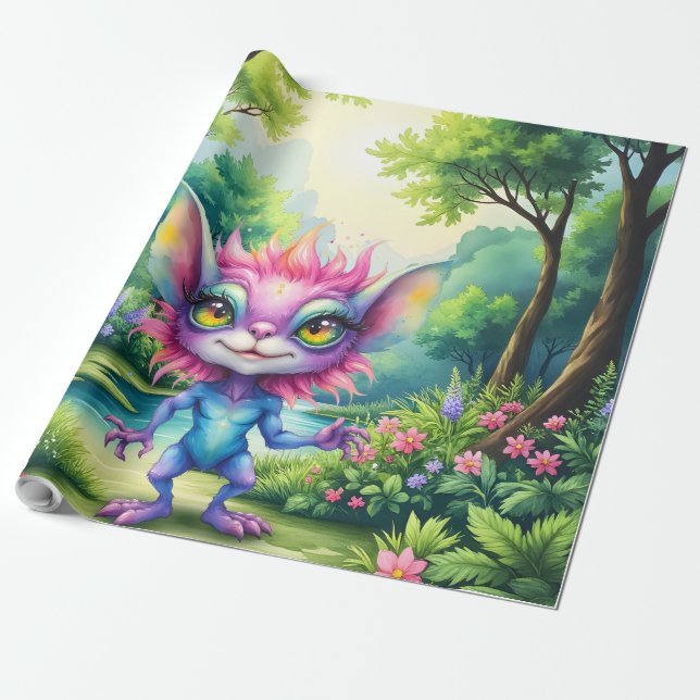 I Come in Peace… Probably.  Wrapping Paper (Unrolled)