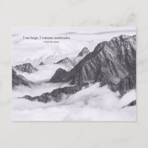 "I Contain Multitudes" Quote with Your Photo Postcard