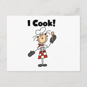 I Cook - Female Chef Postcard