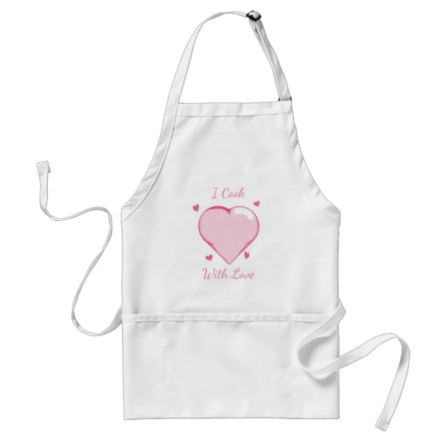 I Cook With Love Apron (Customizable) (Front)