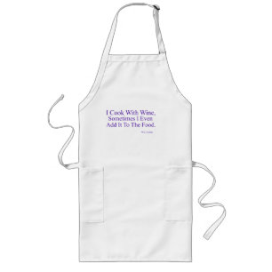 I Cook With Wine Long Apron