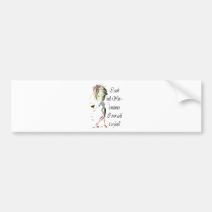 I cook with Wine, sometimes I add to food Bumper Sticker