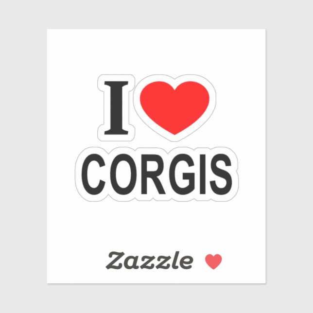 I ❤️ CORGIS I LOVE CORGIS I HEART CORGIS Vinyl (Sheet)