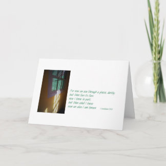 I Corinthians 13:12 Sympathy Card