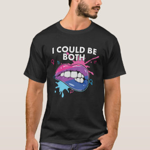 I Could Be Both Bisexual Pride March Bisexuality L T-Shirt