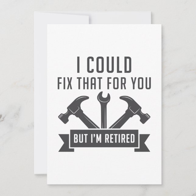 I Could Fix That For You Thank You Card (Front)