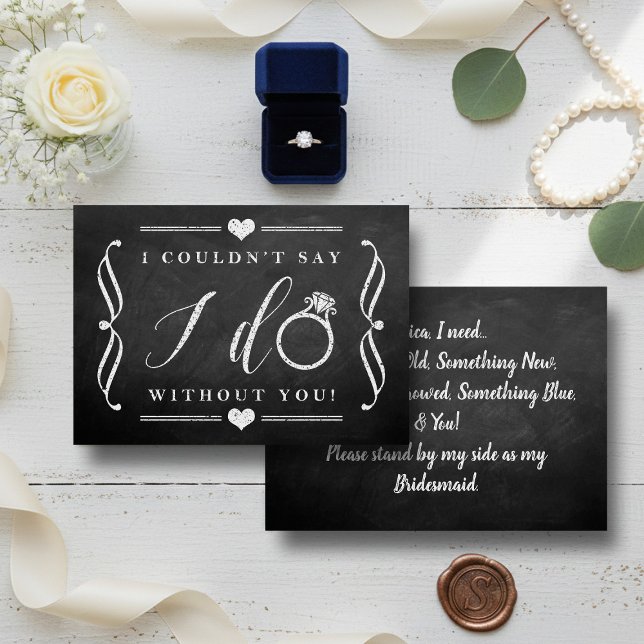 I Couldn't Say I Do Without You | Chalkboard Invitation (Creator Uploaded)