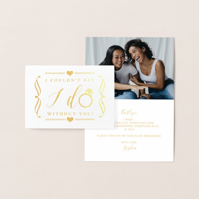 I Couldn't Say I Do Without You | Gold Foil Card (Display)