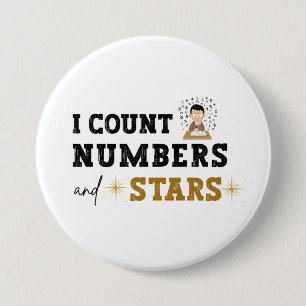 I Count Numbers and Stars - Accountant 3 Inch Round Button
