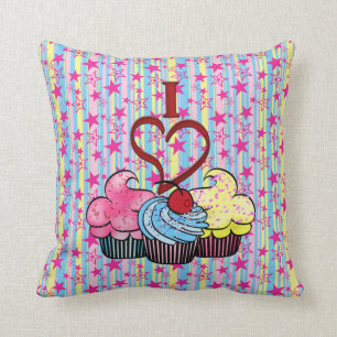 I coussin de petits gâteaux de coeur