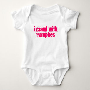 I crawl with vampires baby bodysuit