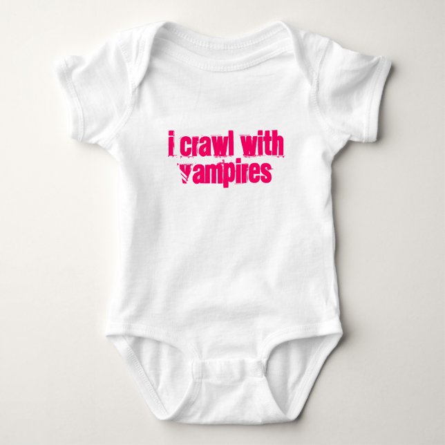 I crawl with vampires baby bodysuit (Front)