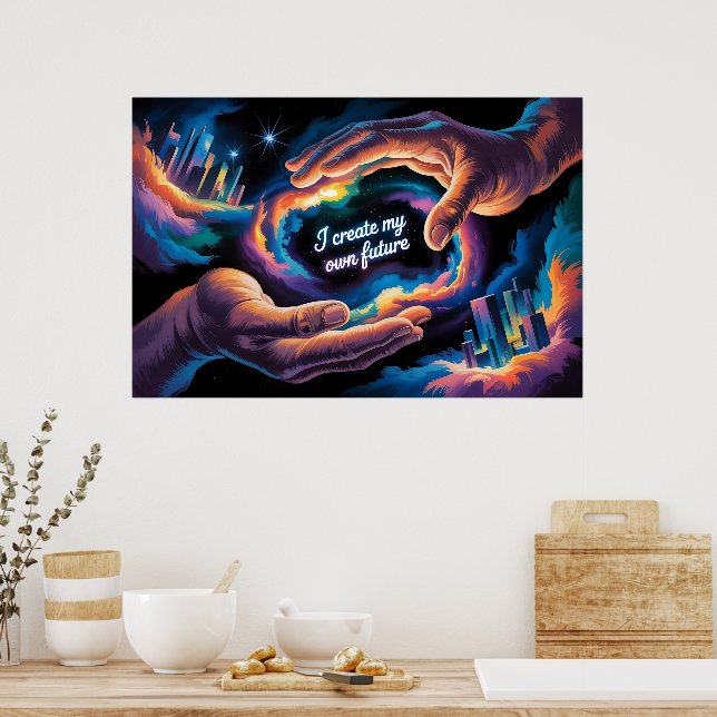 I Create My Own Future Poster (Kitchen)