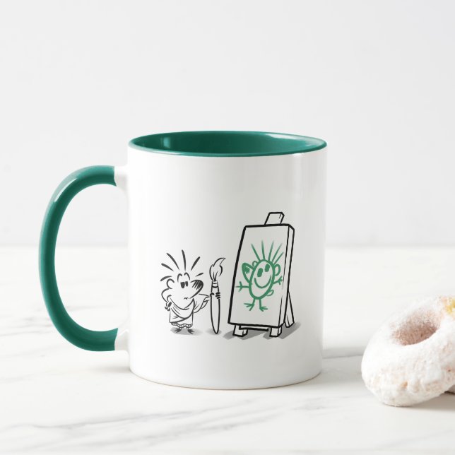 I CREATE THEREFORE I ART! by Jeff Willis Art Mug (With Donut)
